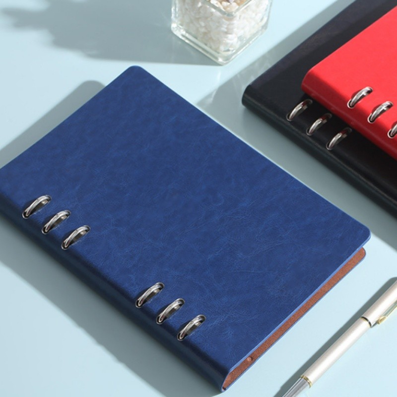 

1pc Classic Business loose-leaf Notebook A5 Simple Leather Notepad Office Meeting Book