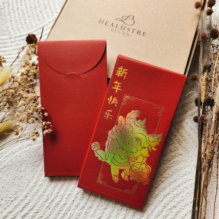 Amplop Uang Box Barongsai/Angpao Box Imlek Sincia bs 10 juta(1pck 8pc)