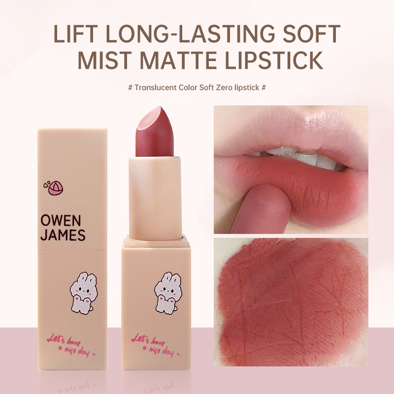 Windwind Owen James  Lipstick Matte Nude Pink Color Lipstik Matte Kabut Lembut Pelembab Tahan Lama