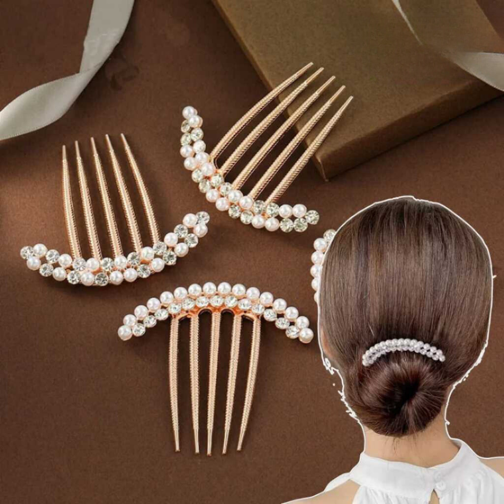 Konde Tusuk Cantik Motif Mutiara Sirkam Cantik Mahkota Rambut Tusuk