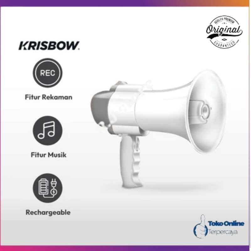 Krisbow Megaphone 10 Watt/pengeras suara/toa/megaphone