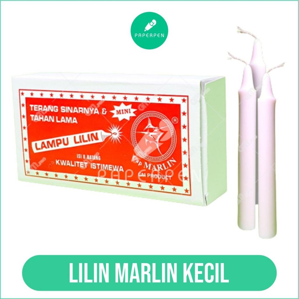 (PST.ATK) Lilin Marlin Kecil/Lilin Putih