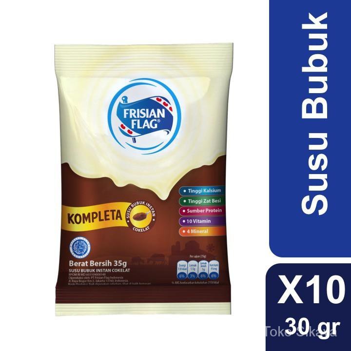 

Susu Bubuk Frisian Flag KOMPLETA Cokelat Sachet 10 x 35 gr susu bendera sachet coklat 10pcs