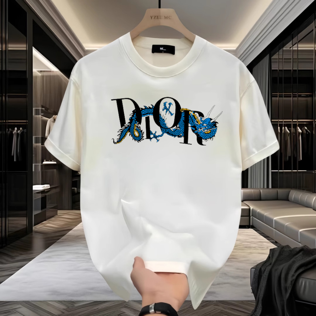 Kemeja Pria DIOR, Versi Premium Kemeja Lengan Pendek DIOR Musim Panas Pertama, Merek Fashion Eropa 2