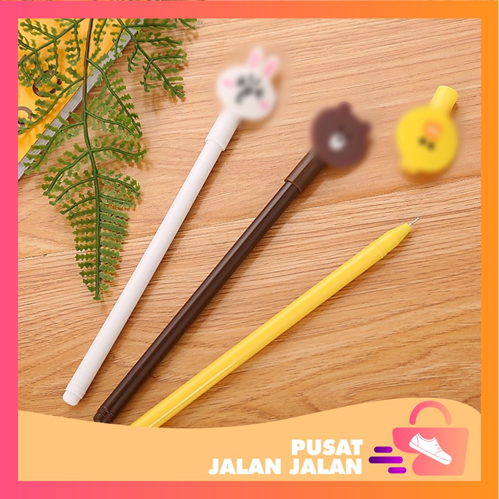 

PJJ - S5612 Pena Karakter Gel Kelinci Beruang Bebek / ATK Pulpen Lancip Impor Murah / Pulpen Karakter Alat Tulis Sekolah