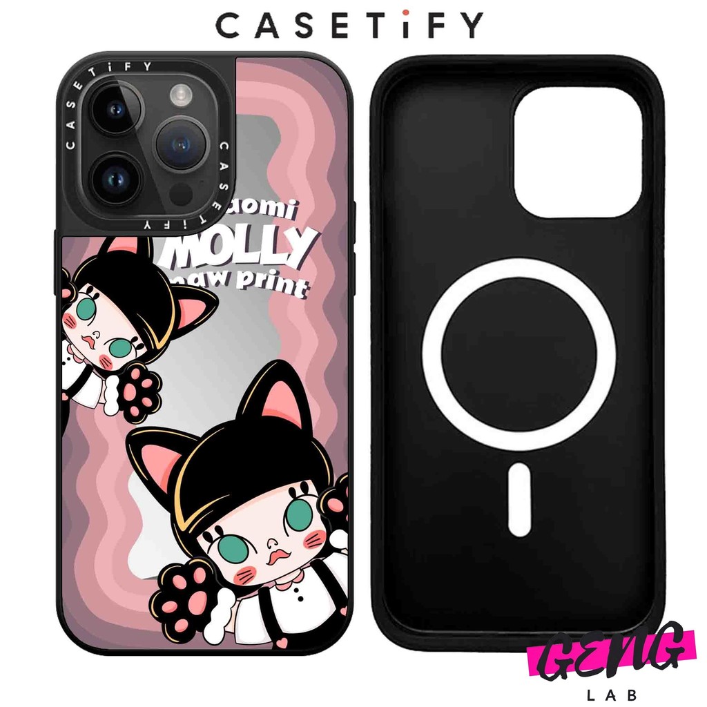 CASETiFY Mirror Magnetic POP MART ORIGINAL MOLLY DAILY LOOK SERIES PHONE CASE - for IPhone 15 Pro Ma