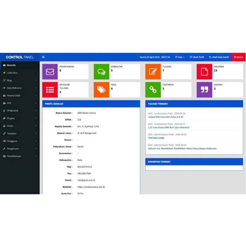 WEBSITE SEKOLAH DAN PPDB ONLINE