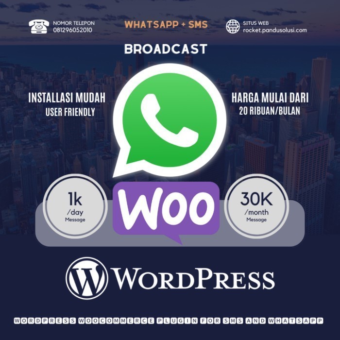 WOOCOMMERCE MESSAGE WHATSAPP NOTIFICATION , WORDPRESS NOTIFICATION WHATSAPP