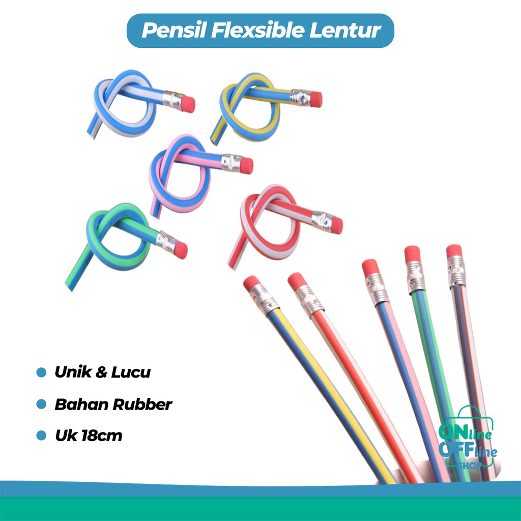 

Pensil Flexsible Lentur Pensil Gulung Unik Lucu 638