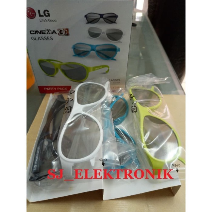 BEST -Kacamata 3D LG Party Pack AG-F315 (isi 4Pcs) FOR LG CINEMA 3D
