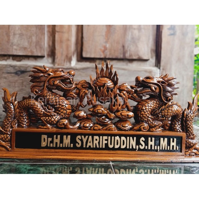 

PAPAN NAMA + PAPAN NAMA KAYU + UKIR + CUSTOM 2 UKIR NAGA KP343