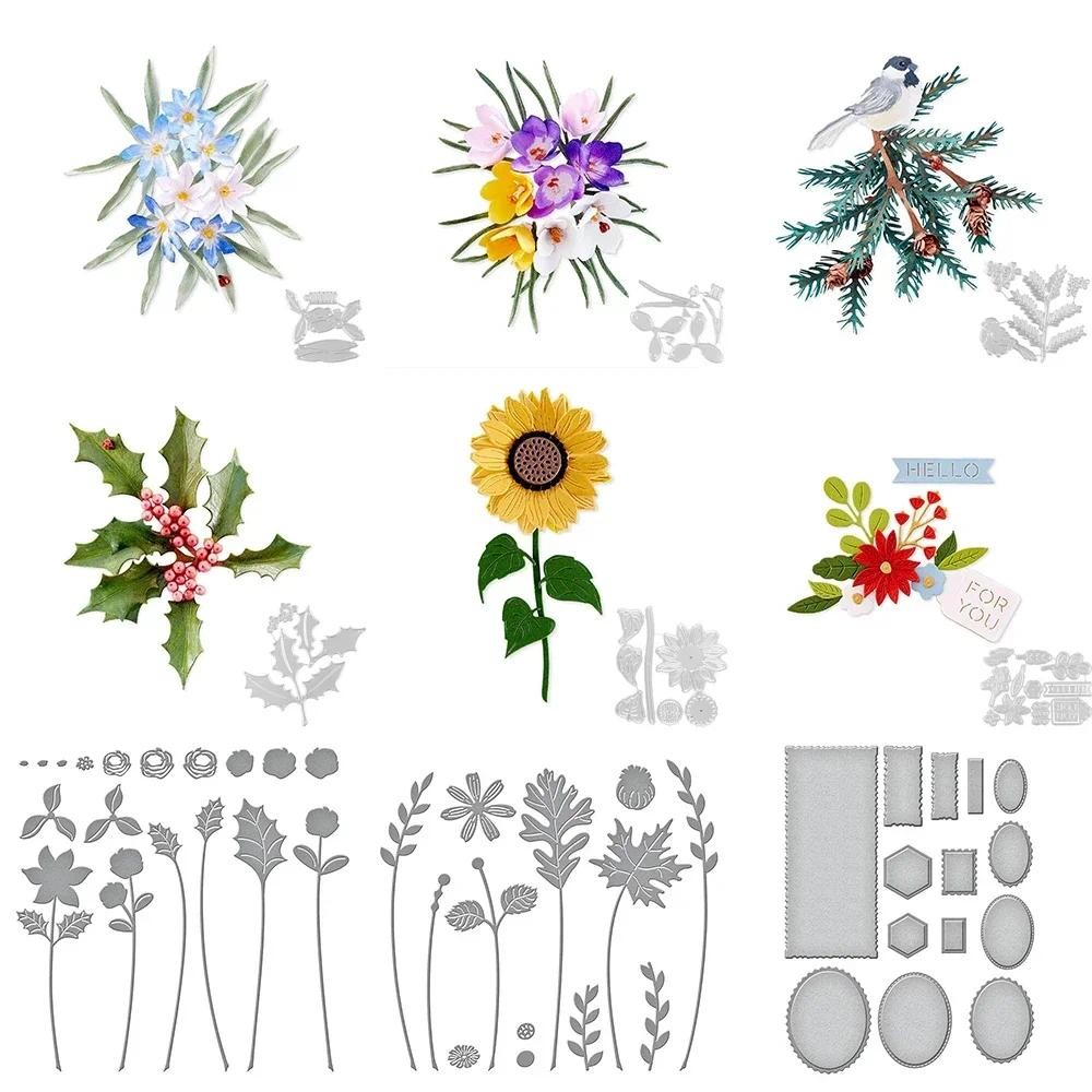 

Autumn Sealed Sprigs Eiched Dies Wildflower Sunflower Serenade Dies for DIY Scrapbook Photo Album Decoration Card Making Crafts