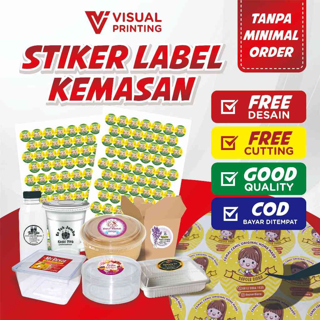 

ORIGINAL PRODUK Cetak Stiker Label Makanan Custom Nama (Sudah Cutting, Tidak Luntur, 1 Lembar A3+) BERKUALITAS TERMURAH