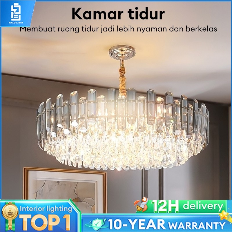 Lampu Gantung Kristal Akrilik Isi  Lampu Hias Gantung Bohlam Termasuk Bohlam