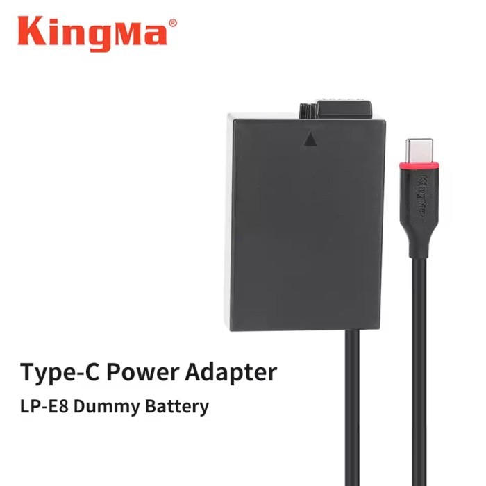 KingMa USB Type C Dummy Battery Adapter LP-E8 For Canon EOS 650D 700D Etc