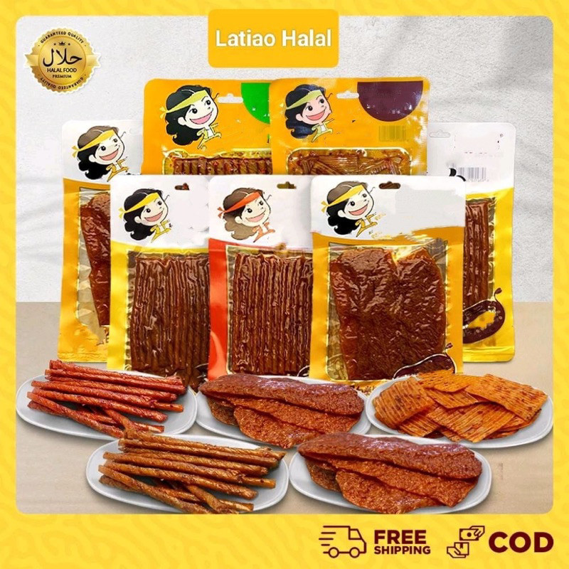

[HALAL]Cemilan snack gluten stik halal/Snack kulit tahu rasa pedas