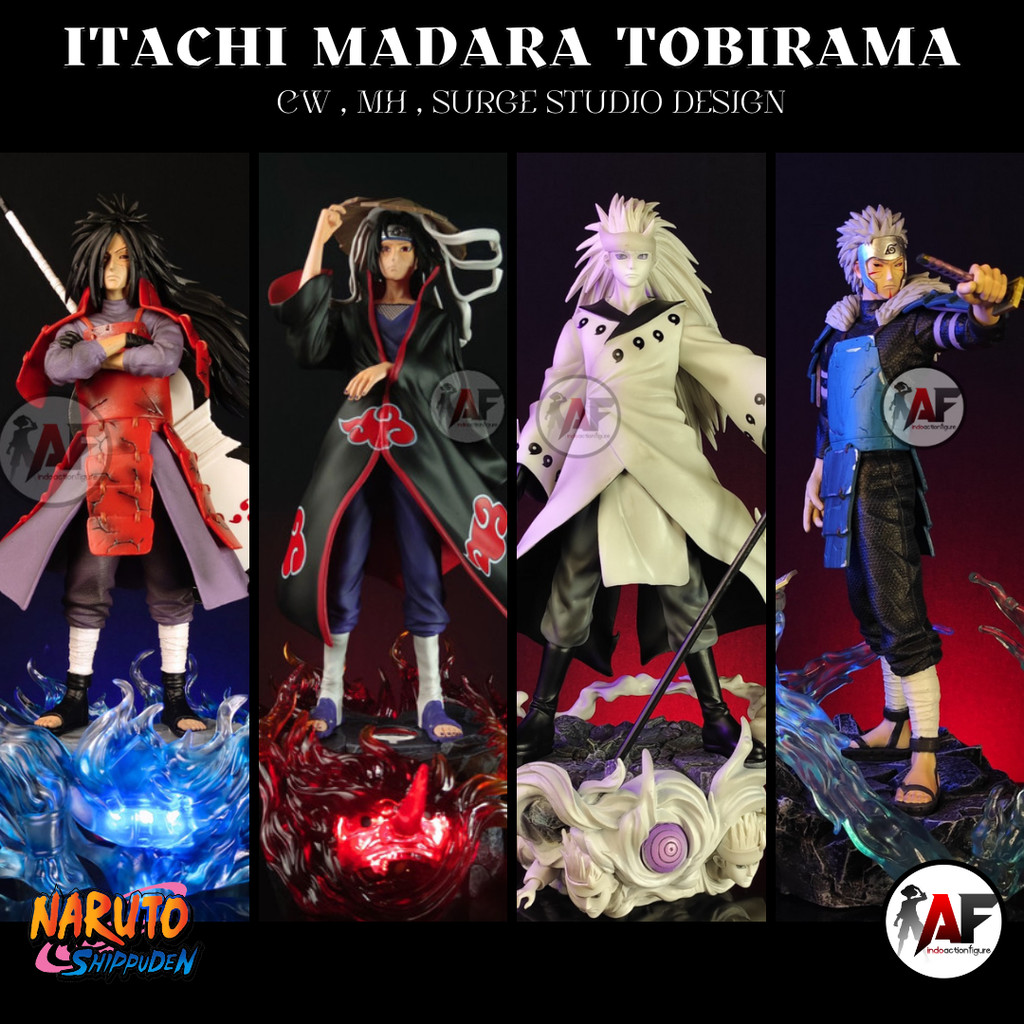 Statue Naruto Uchiha Itachi & Uchiha Madara CW Studio B-Ver Design Recast with LED