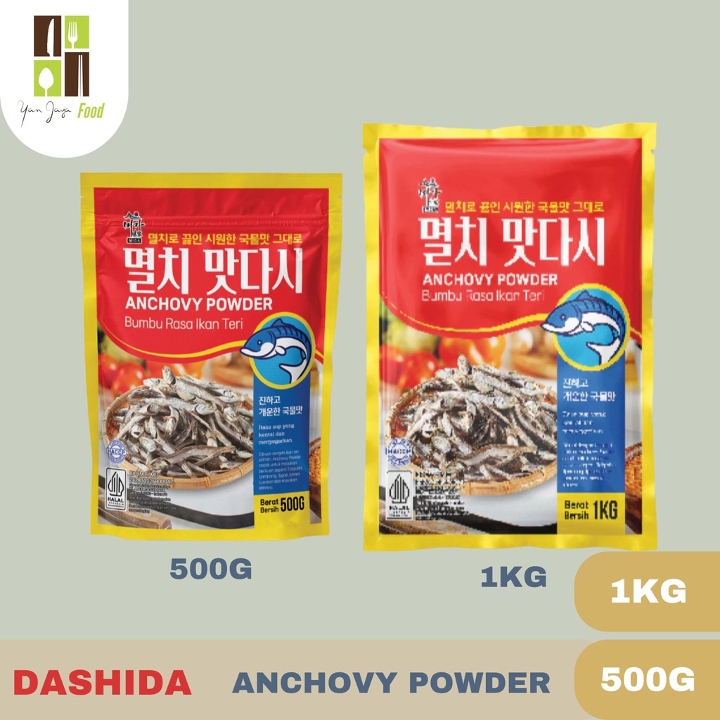 

Dashida Anchovy Powder Bumbu Rasa Ikan Teri - Dashida Beef Soup 1kg & 500gr