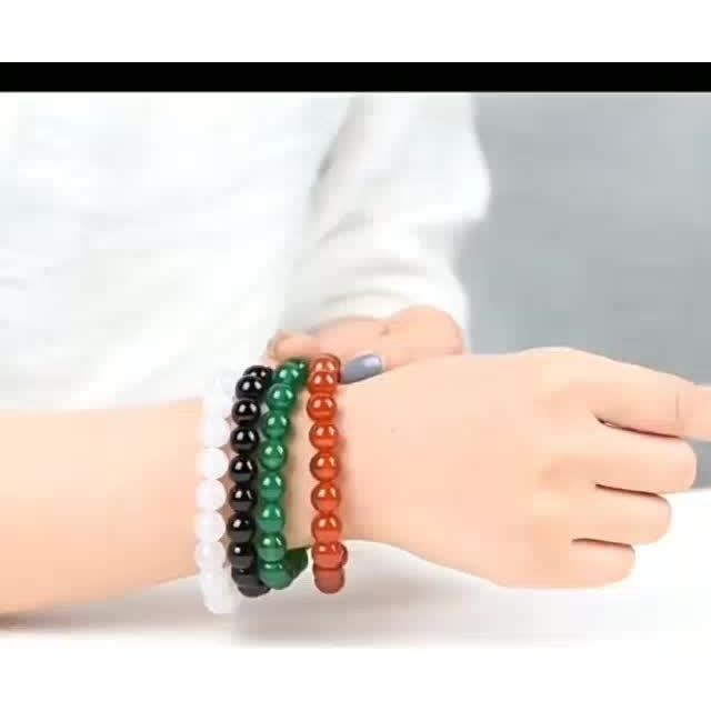 Gelang batu giok merah delima/gelang giok black jade/gelang giok pria dan wanita
