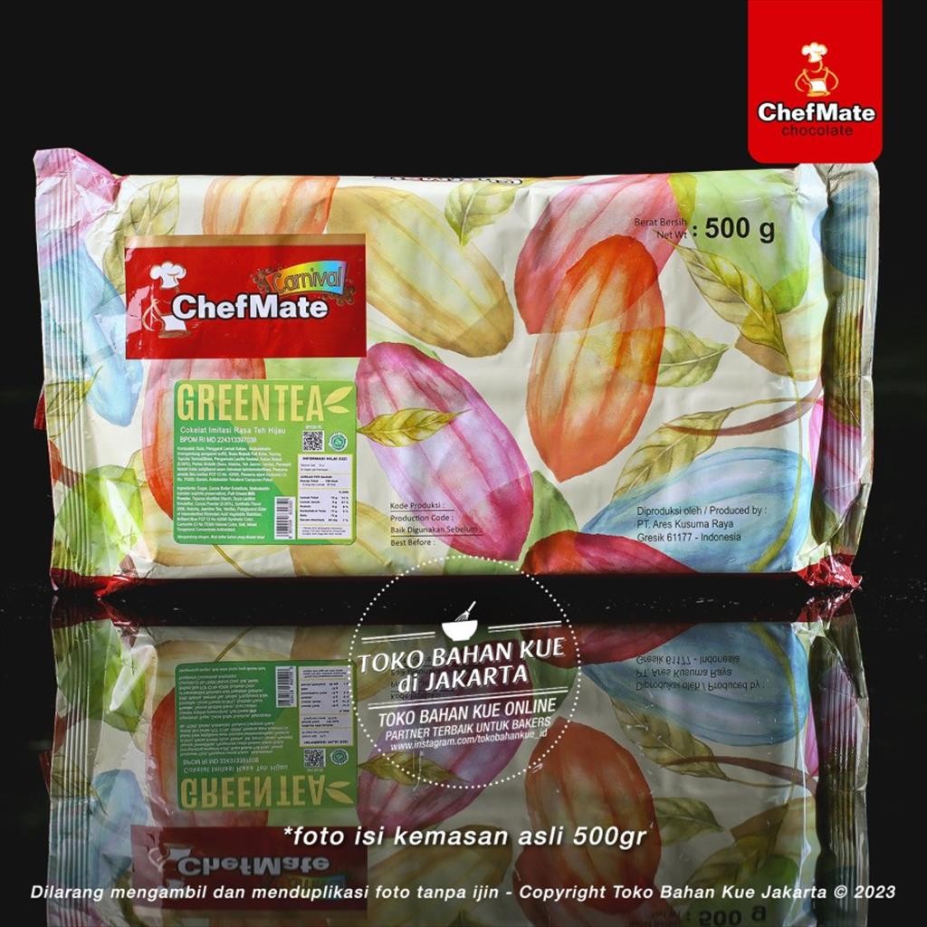 

Chefmate GREEN TEA 500gr Pack Asli Chocolate Carnival Compound Batang