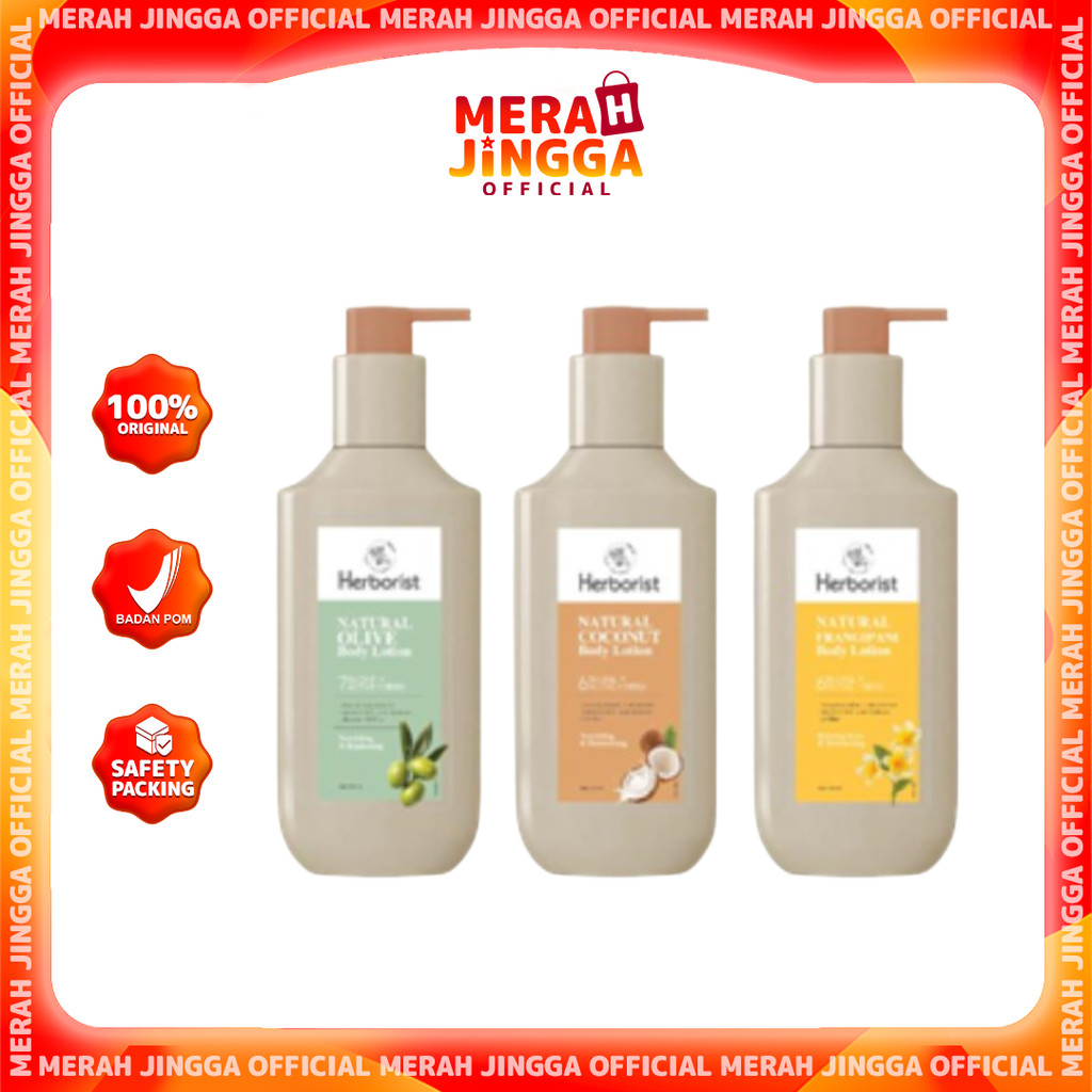 Herborist Body Lotion Zaitun Coconut Frangipani Whitening UV Filter 200ml | Merah Jingga Official