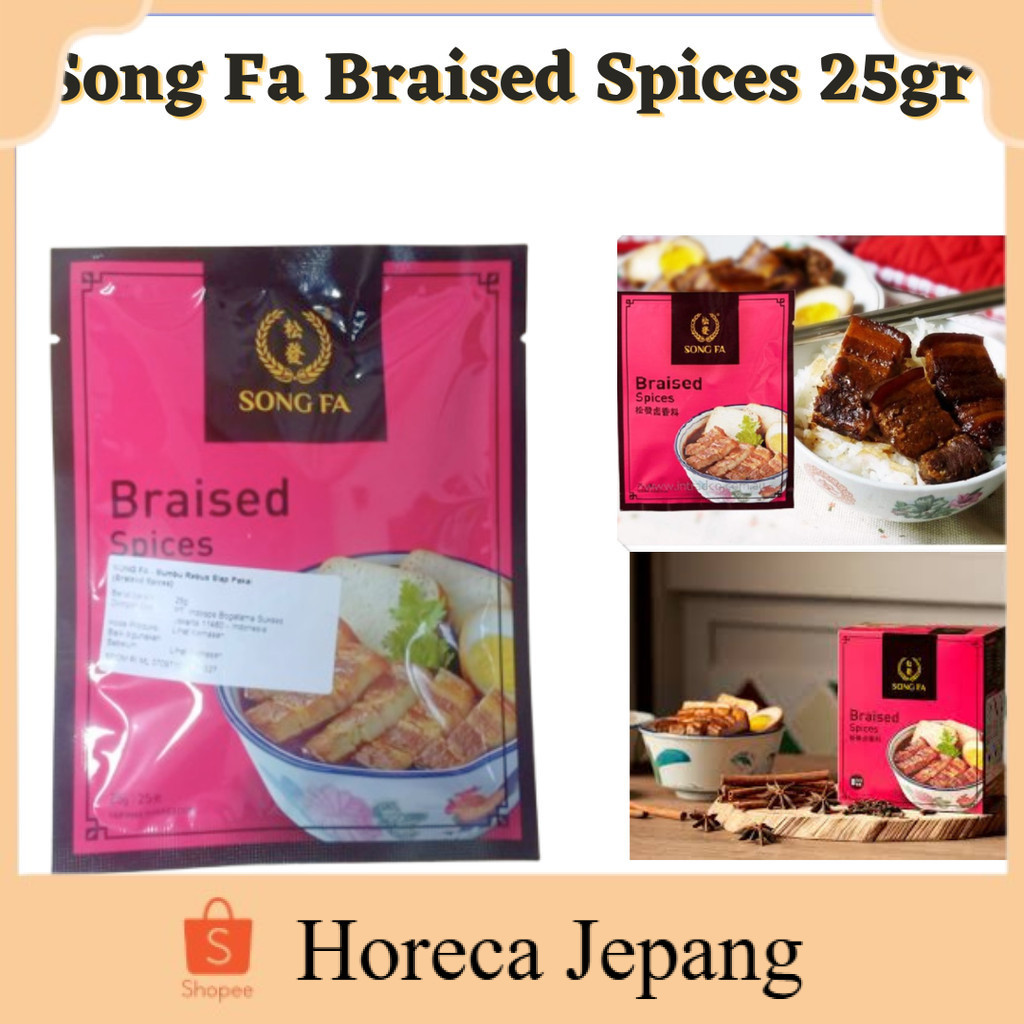 

Song Fa Braised Spices 25gr/ Song Fa Bak Kut Teh Singapore / Song Fa Braised Spices / Bumbu Song Fa Bakut Teh Instant/ Songfa Bak Kut Teh Bumbu Songfa Bakkuteh/ Bumbu Songfa Bakkut teh/ Song Fa Bak Kut Teh Spices/ Songfa Bak kut Teh