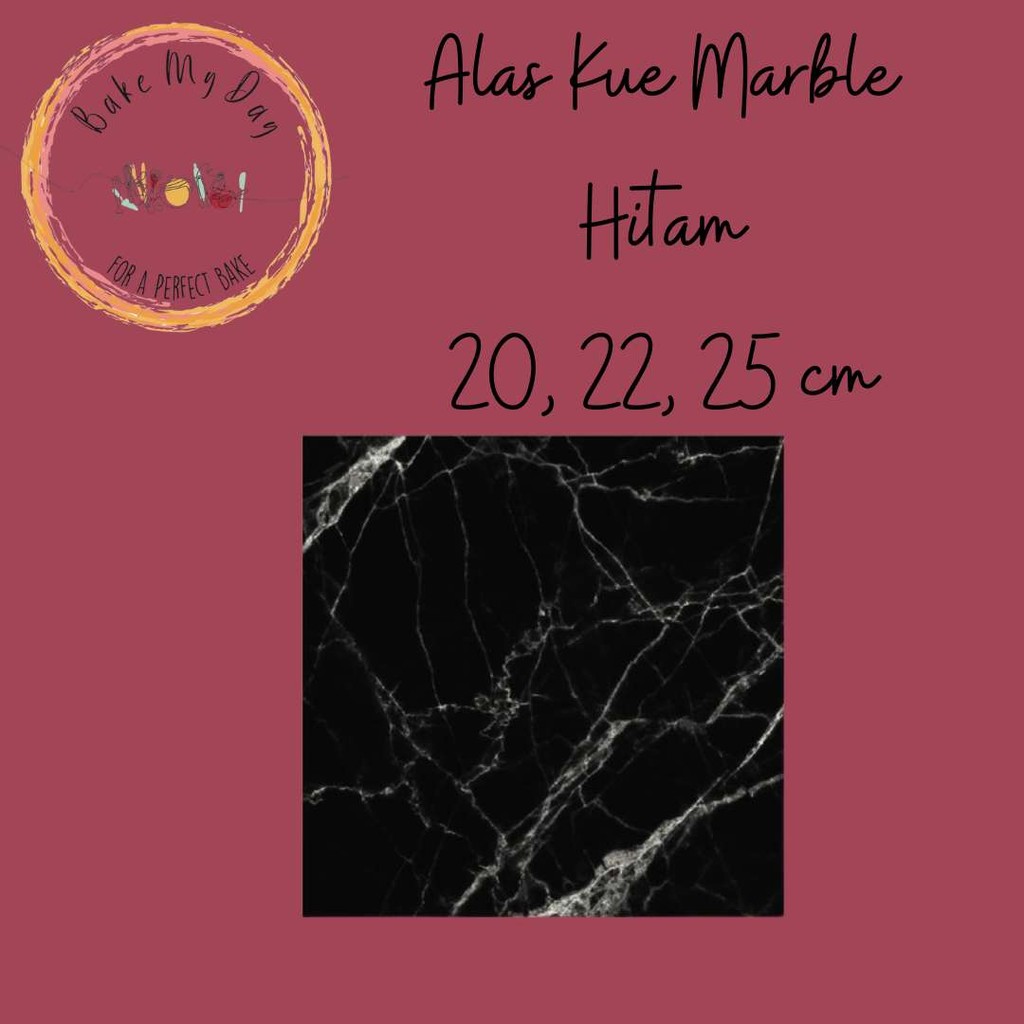 

Alas Kue motif Marble Black 20/22/25