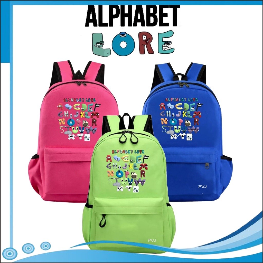 TB - Tas Ransel Sekolah Anak Motif Animasi Alphabet lore Backpak Fashion Kids 16 A2