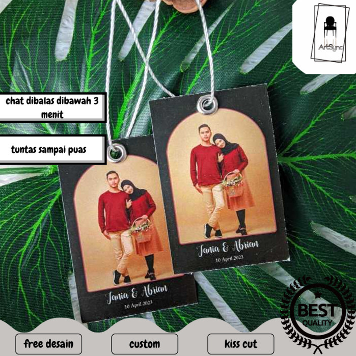 

Syncart Print Hangtag Wedding Souvenir Hang Tag Label Custom Pernikahan Ucapan Nikah Free Desain