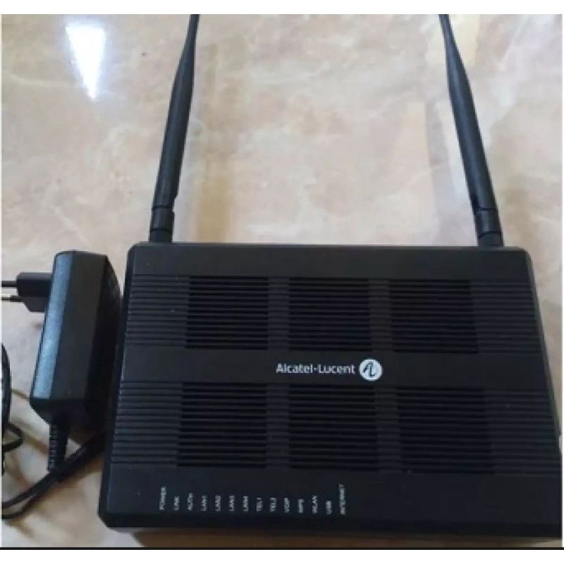 modem router acces point alcatel lucent warna putih plus adaptor