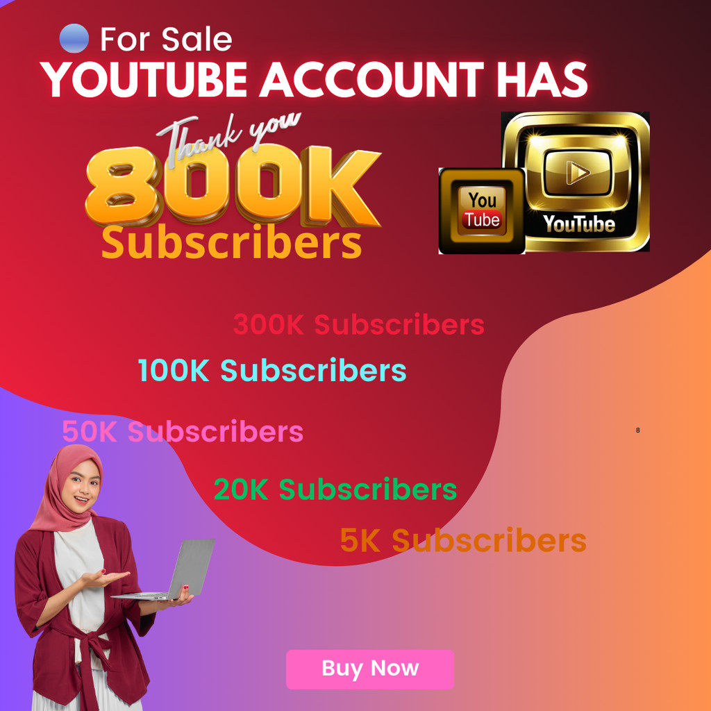 Jual Murah AKUN YOUTUBE 1.4 JUTA SUBSCRIBER SEPAKET Adsense