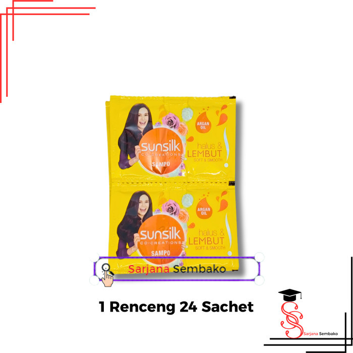 Sunsilk Soft & Smooth Shampo - 1 Renceng 24 Sachet