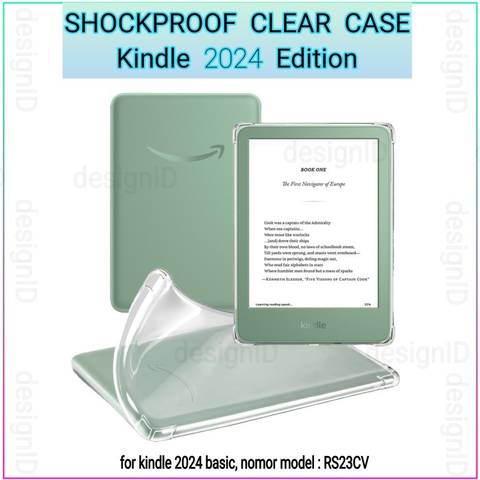 

promo -Kindle 2024 basic Clear case shockproof cover transparent casing RS23CV - ShockproofClear