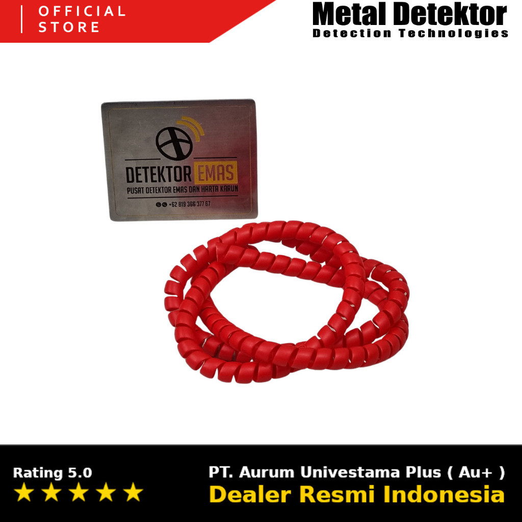 Pelindung Kabel Koil Metal Detektor Pelindung Kabel Spiral 1.3 meter untuk Pengaman Kabel Coil Metal