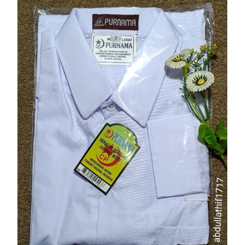 Seragam Polos/Baju Sekolah Purnama/Seragam Sekolah/Kemeja Terbaru/Atasan Sekolah/Seragam Purnama SD 