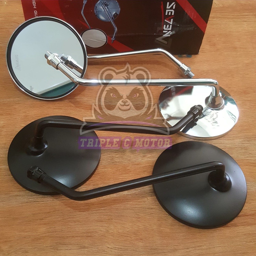 Limited Spion Retro Tangkai Panjang Yamaha Fazzio Mio Soul Xeon M3 Fino Jadul Klasik Black Crom