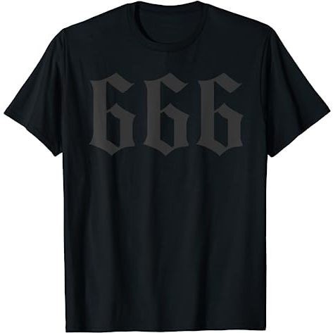 KAOS DEWASA 666 Mark of the Beast Satanic Devil T-Shirt T-Shirt
