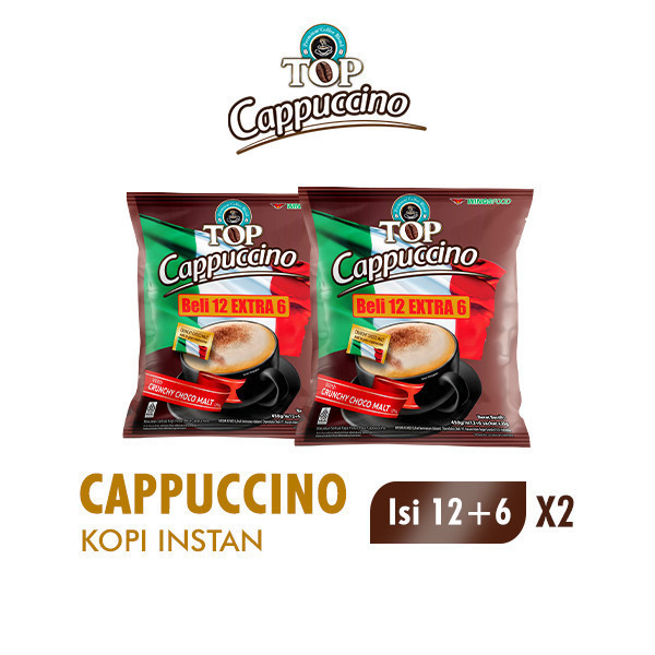 

Top Coffee Kopi Instan Cappucino Bag 25 gr isi 12 + 6 pcs x2