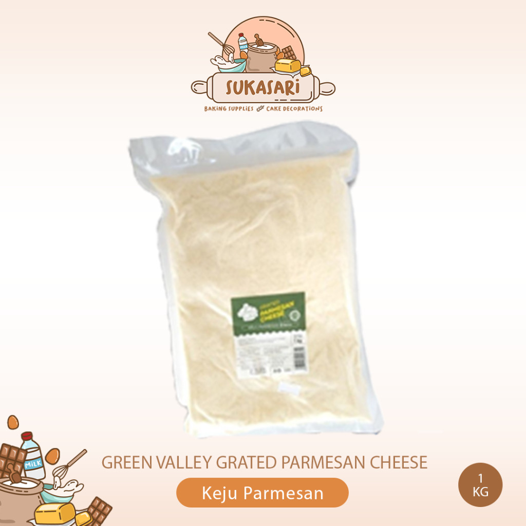 

Green Valley Parmesan Grated Cheese 1kg keju parmesan bubuk parut