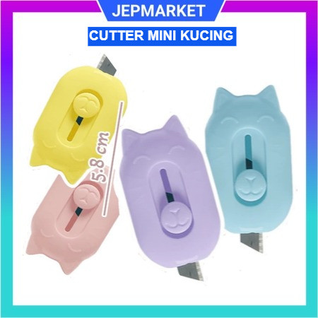 

cutter Alat Bantu Potong Kertas Plastik / cutter Unboxing Paket / cutter Kecil Lucu / Cuter model kucing / Jepalo shop makassar