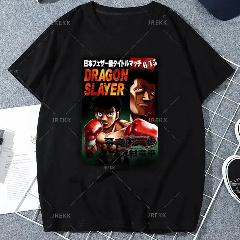 Kaos Gym Tinju Anime Hajime No Ippo Kamogawa Makunouchi Takamura Celin KGB Kaos Cetak Santai Ukuran 