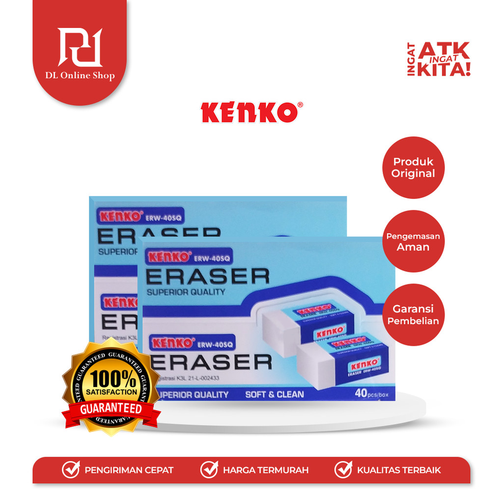 

KENKO PENGHAPUS/ ERASER ERW-40SQ (1PACK/ 40PCS)