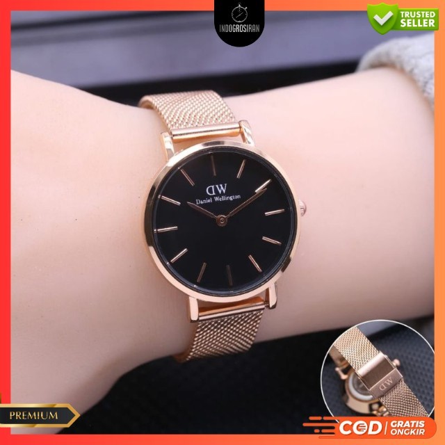 Jam Tangan Wanita WD Classic Free Box Original Tali Rantai Pasir Stainless