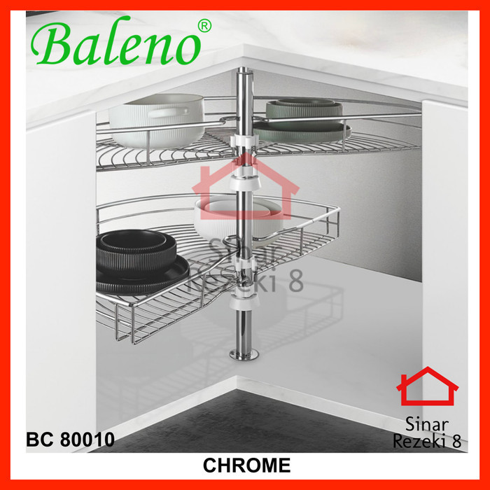 ✨D.LTA✨ -TERBARU Rak Dapur Taco Sudut 180 Derajat Putar Serbaguna Panci Wajan HW-0091i - BALENO BC 8