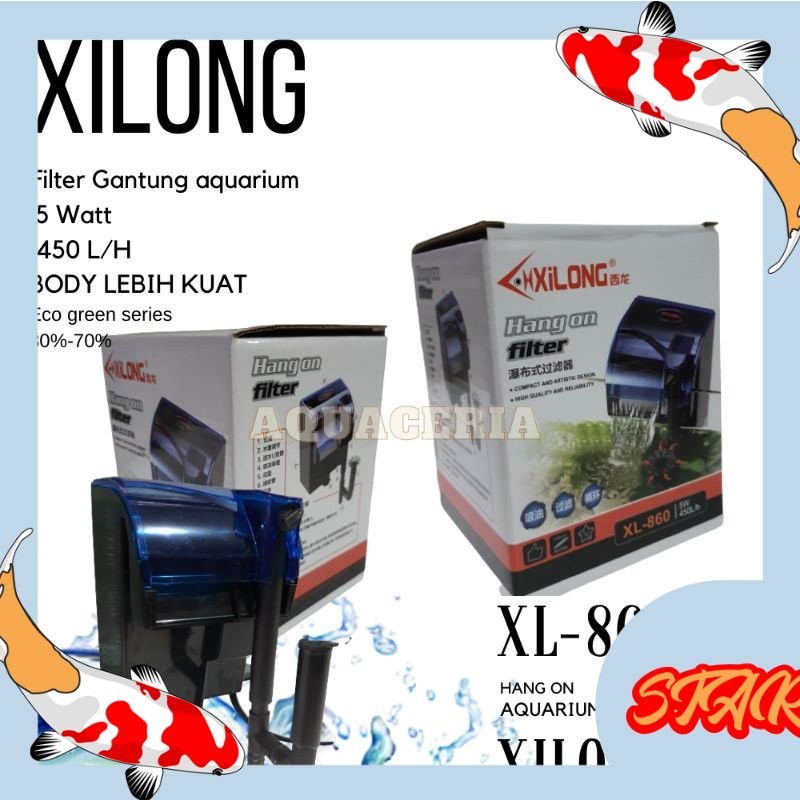 Filter Gantung Aquarium XILONG XL 860 Hang On filter Aquatium Tank