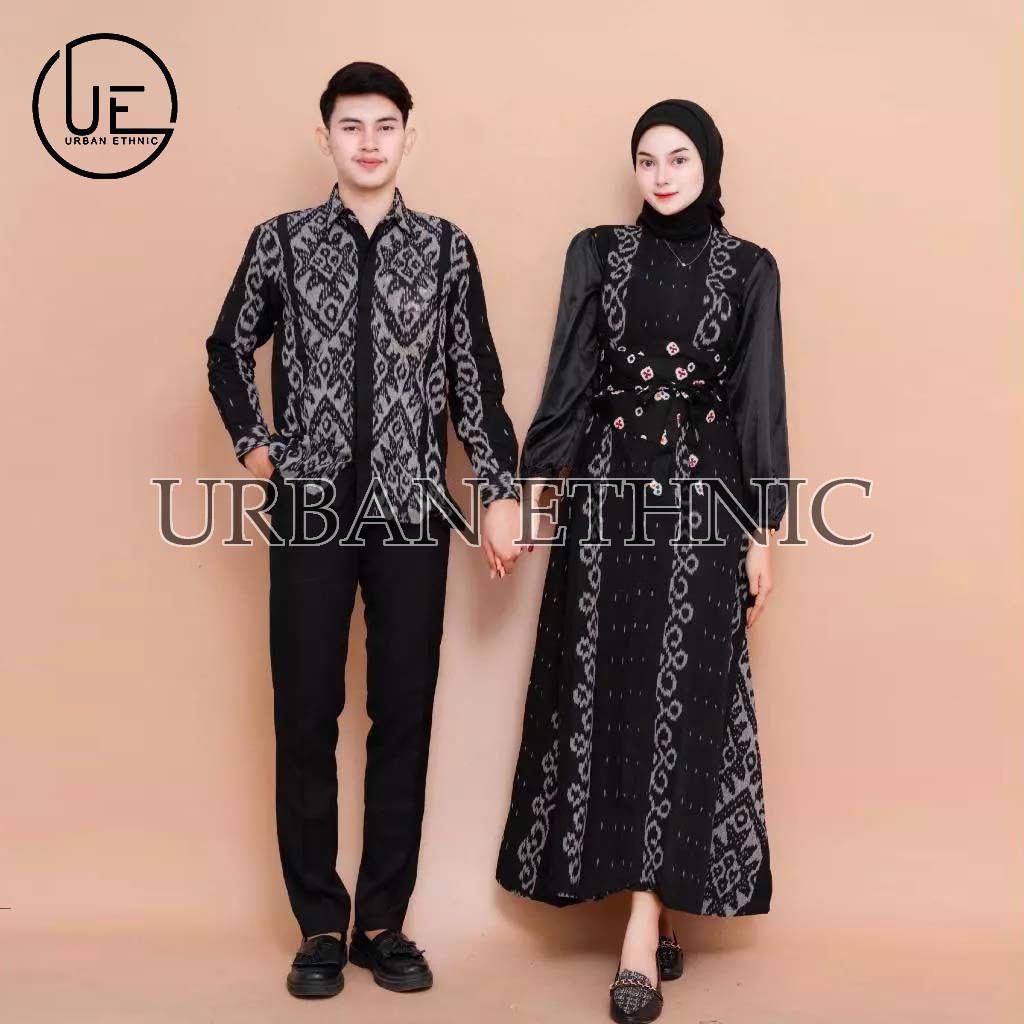 Set couple tenun baju kondangan, dress wanita kondangan, set couple busana wanita tenun, set couple 