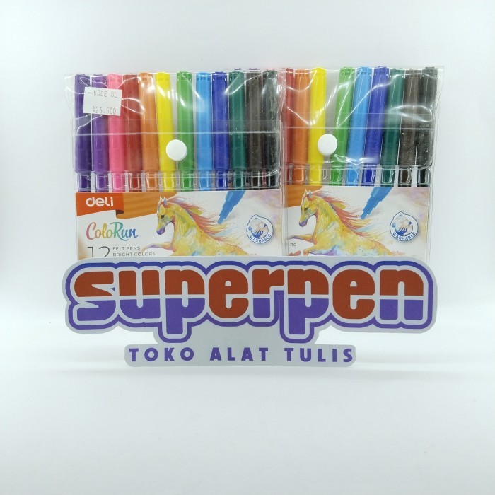 

Spidol Deli Colorun 12 warna