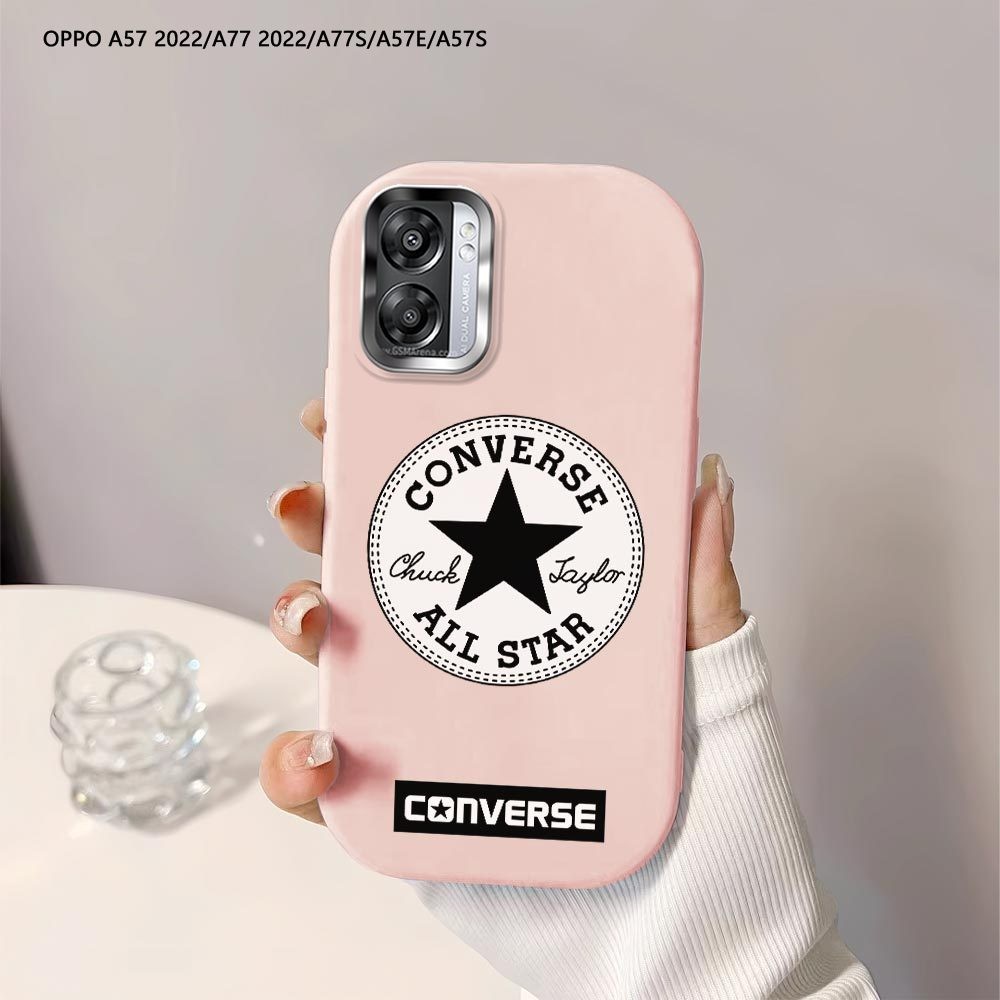 Softcase Hp OPPO A57 A77 2022 4G A77S A57e A57s Converse Pentagram Back Cover Case Soft Original Liq