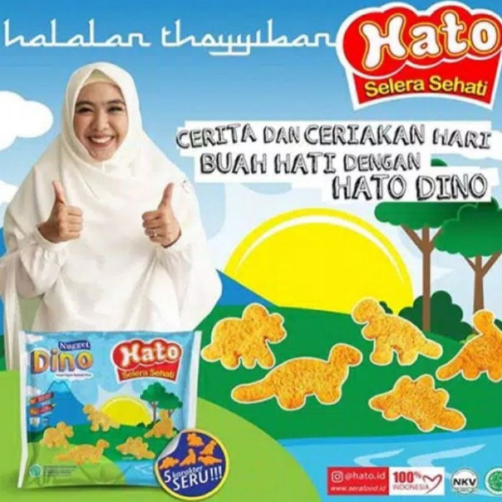 

Hato Chicken Nugget Dino 500 gr Halal