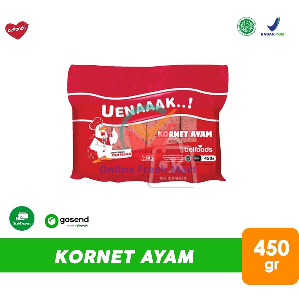 

Kornet Ayam Belfoods Uenaaak 450gr (KHUSUS INSTANT) - Fasyanita Denpasar